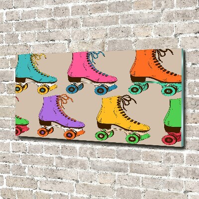 Acrylbild Fotodruck Bunte Rollschuhe