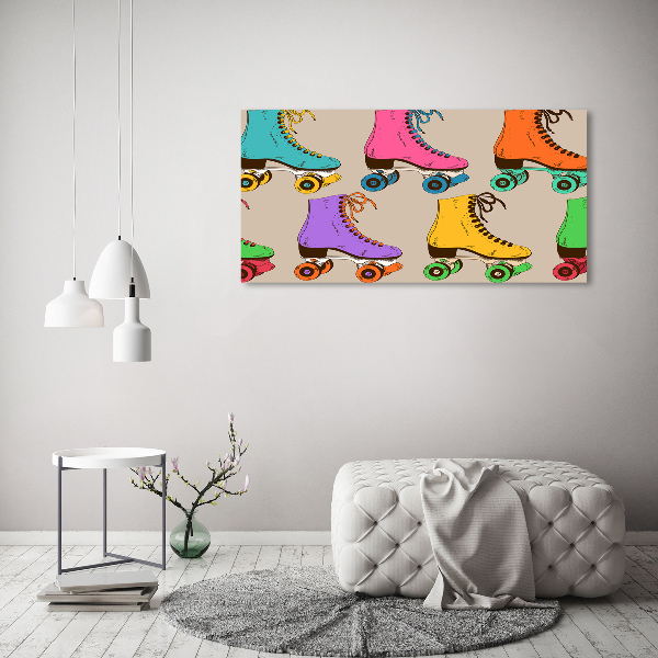 Acrylbild Fotodruck Bunte Rollschuhe