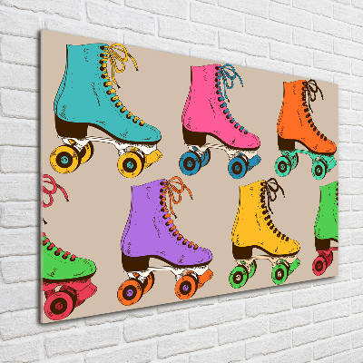 Acrylbild Fotodruck Bunte Rollschuhe