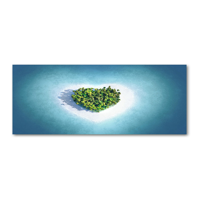 Foto auf Acryl Herzförmige Insel