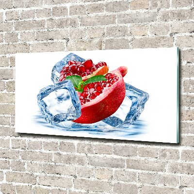 Acrylglas-Druck Granatapfel mit Eis