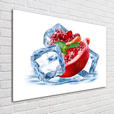 Acrylglas-Druck Granatapfel mit Eis