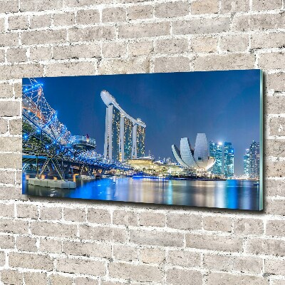 Acrylglas-Druck Singapur bei Nacht