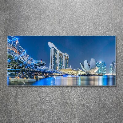Acrylglas-Druck Singapur bei Nacht
