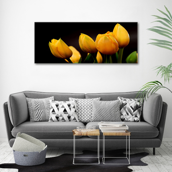 Foto auf Acryl Gelbe Tulpen
