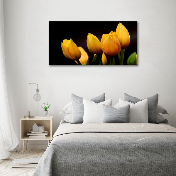 Foto auf Acryl Gelbe Tulpen