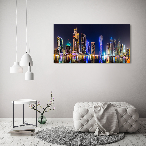 Foto auf Acryl Dubai bei Nacht