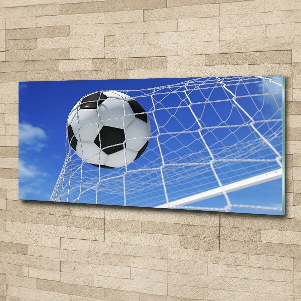 Acrylbild Fotodruck Der Ball ist im Tor