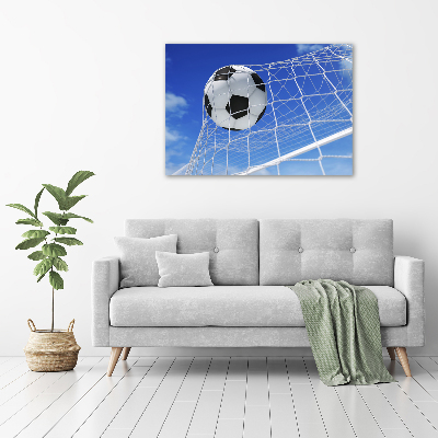 Acrylbild Fotodruck Der Ball ist im Tor