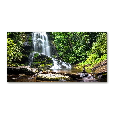 Acrylbild Fotodruck Wasserfall im Wald