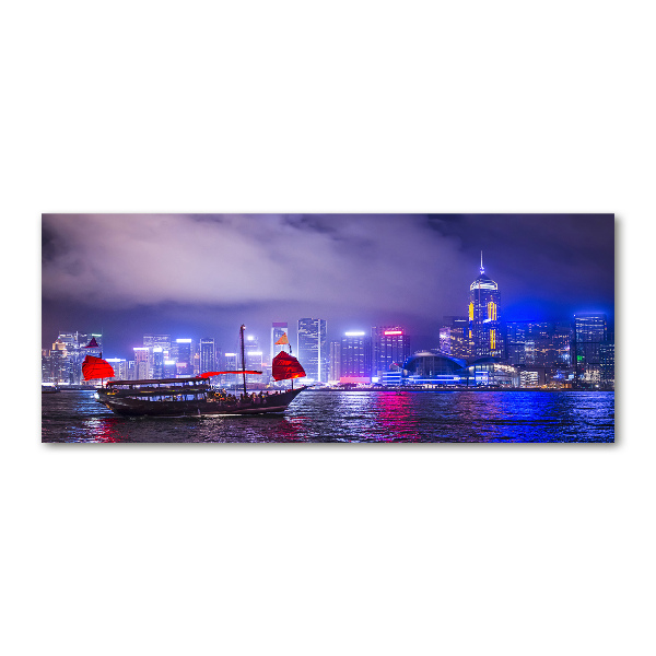 Bild auf Acrylglas Hongkong bei Nacht