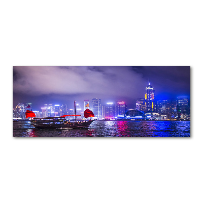 Bild auf Acrylglas Hongkong bei Nacht
