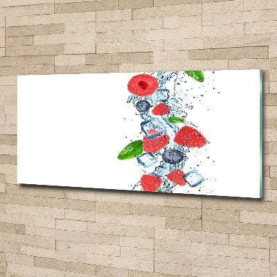 Acrylbild Fotodruck Waldfrüchte mit Eis