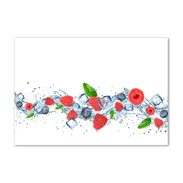 Acrylbild Fotodruck Waldfrüchte mit Eis