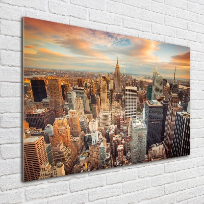 Foto auf Acryl New York aus der Vogelperspektive