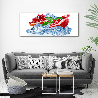 Acrylglas-Druck Granatapfel mit Eis