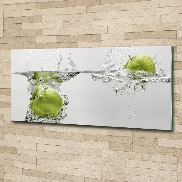 Bild auf Acrylglas Ein Apfel unter Wasser