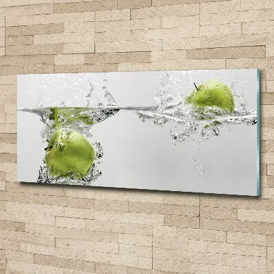 Bild auf Acrylglas Ein Apfel unter Wasser