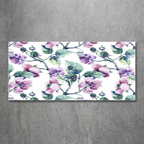 Acrylbild Fotodruck Brombeerblüten