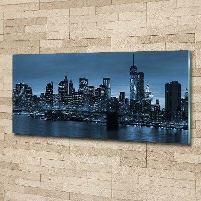 Acrylbild Fotodruck New York bei Nacht