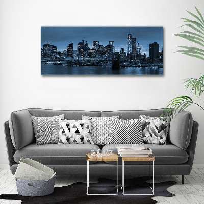 Acrylbild Fotodruck New York bei Nacht