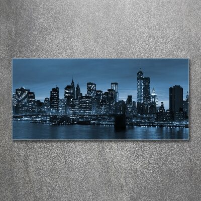 Acrylbild Fotodruck New York bei Nacht