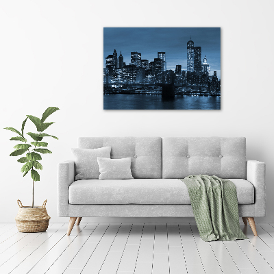 Acrylbild Fotodruck New York bei Nacht
