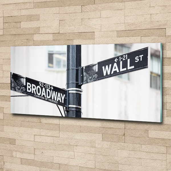 Foto auf Acryl Wall Street-Schild