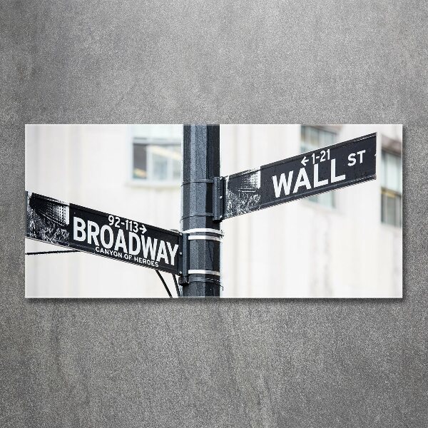 Foto auf Acryl Wall Street-Schild