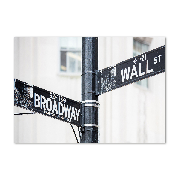 Foto auf Acryl Wall Street-Schild
