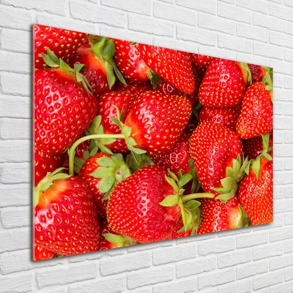 Acrylbild Fotodruck Erdbeeren