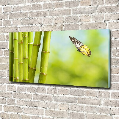 Acrylglas-Druck Bambus und Schmetterling