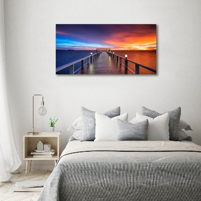 Foto auf Acryl Holzbrücke