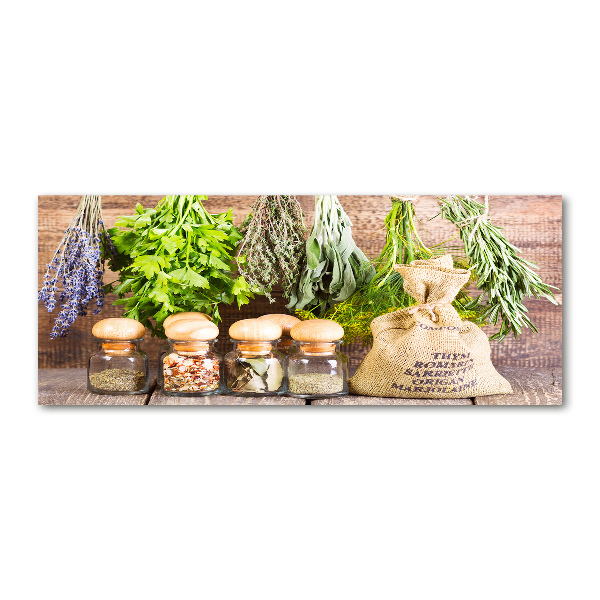 Acrylglas-Druck Kräuter an einer Schnur