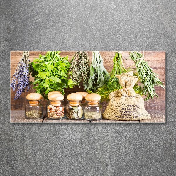 Acrylglas-Druck Kräuter an einer Schnur