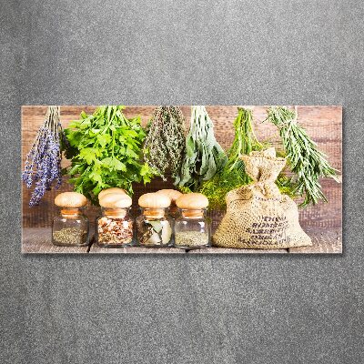 Acrylglas-Druck Kräuter an einer Schnur
