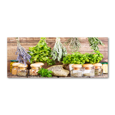Foto auf Acryl Kräuter an einer Schnur