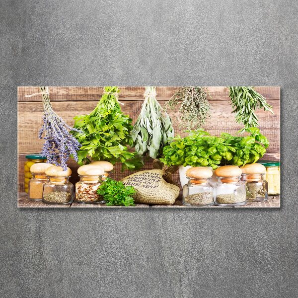Foto auf Acryl Kräuter an einer Schnur