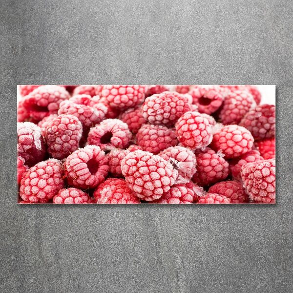 Foto auf Acryl Gefrorene Himbeeren