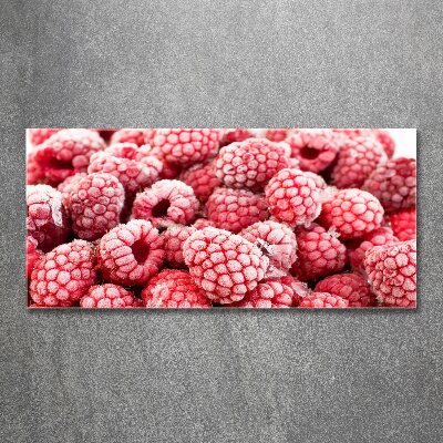 Foto auf Acryl Gefrorene Himbeeren