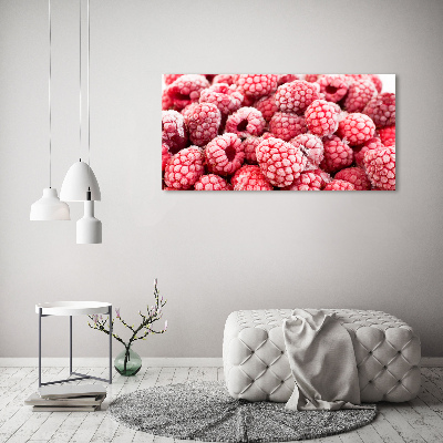 Foto auf Acryl Gefrorene Himbeeren