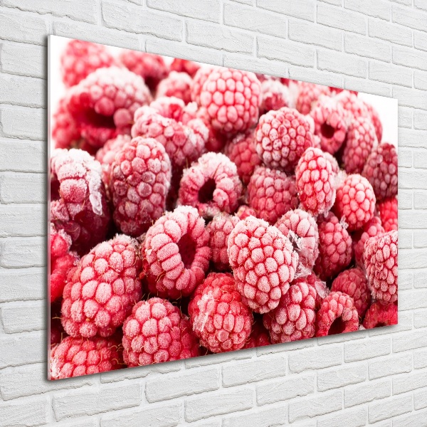 Foto auf Acryl Gefrorene Himbeeren