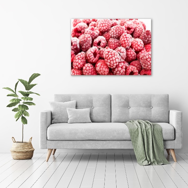 Foto auf Acryl Gefrorene Himbeeren