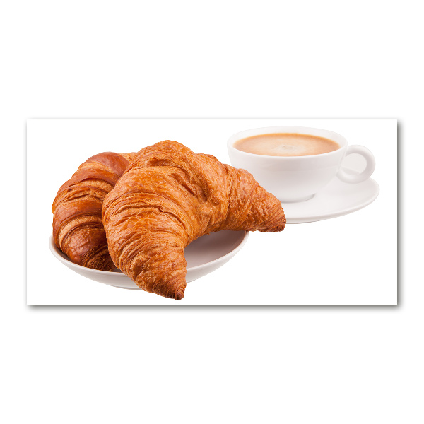 Acrylglas-Druck Croissants und Kaffee