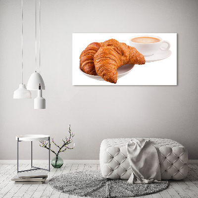 Acrylglas-Druck Croissants und Kaffee
