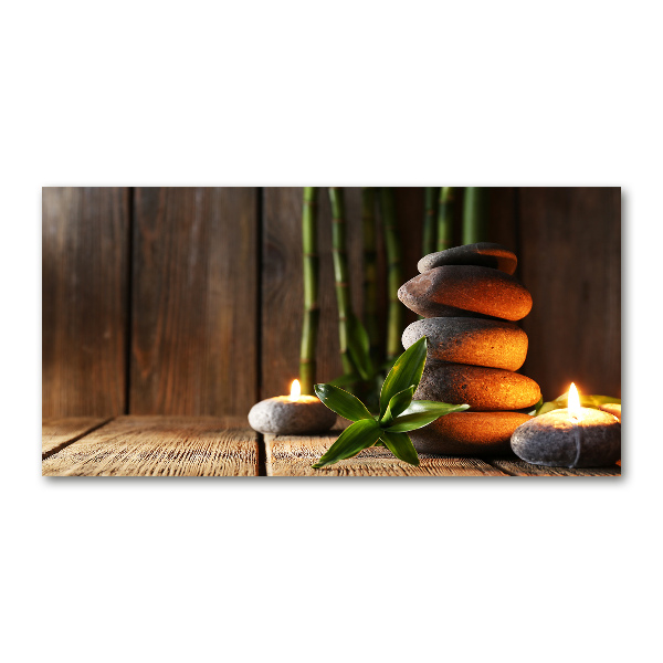 Bild auf Acrylglas Zen-Steine ​​aus Bambus