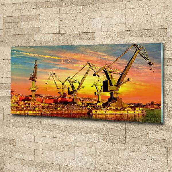 Acrylbild Fotodruck Werft in Danzig