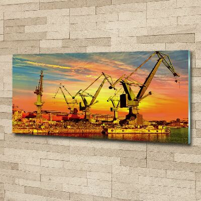 Acrylbild Fotodruck Werft in Danzig