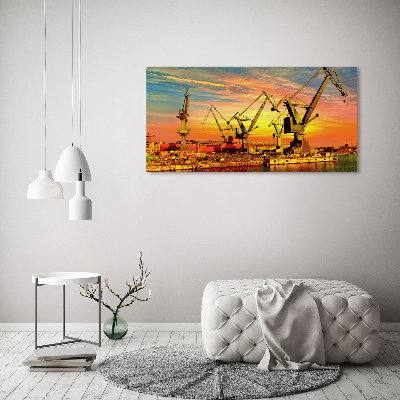 Acrylbild Fotodruck Werft in Danzig