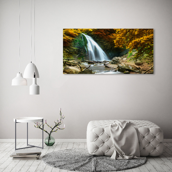 Acrylbild Fotodruck Wasserfall im Wald